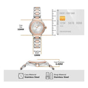  Shop Authentic Emporio Armani Mia Three-Hand Analog Crystal Silver Dial Two Tone Steel Strap Watch For Women - AR11643 - Luxxuri