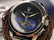  Shop Authentic Maserati Traguardo Chronograph Black Dial Mesh Bracelet Watch For Men - R8873612006 - Luxxuri