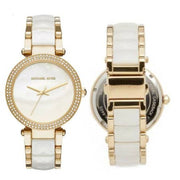  Shop Authentic Michael Kors Parker Mother of Pearl Dial Two Tone Steel Strap Watch for Women - MK6400 - Luxxuri