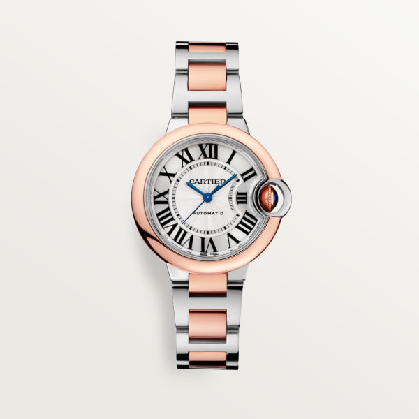  Shop Authentic Cartier Ballon Bleu de Cartier Silver Dial Two Tone Steel Strap Watch for Women - W2BB0032 - Luxxuri
