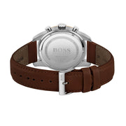  Shop Authentic Hugo Boss Skymaster White Dial Brown Leather Strap Watch for Men - 1513786 - Luxxuri