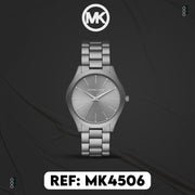  Shop Authentic Michael Kors Slim Runway Quartz Grey Dial Grey Steel Strap Watch For Women - MK4506 - Luxxuri