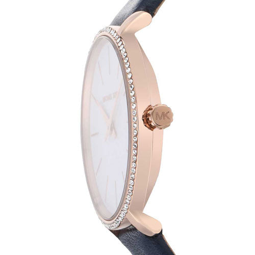  Shop Authentic Michael Kors Pyper Analog White Dial Black Leather Strap Watch For Women - MK2804 - Luxxuri