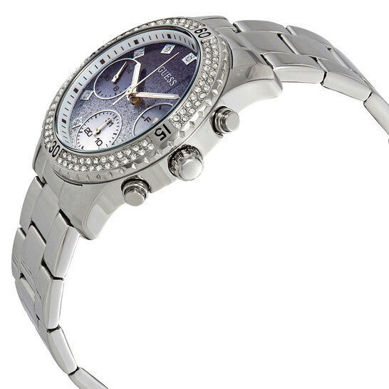  Shop Authentic Guess Confetti Diamonds Blue Dial Silver Steel Strap Watch for Women - W0774L6 - Luxxuri