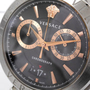 Shop Authentic Versace Aion Chronograph Black Dial Silver Steel Strap Watch For Men - VE1D01019 - Luxxuri
