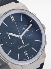  Shop Authentic Salvatore Ferragamo Sapphire Chrono Blue Dial Blue Rubber Strap Watch for Men - SFME00923 - Luxxuri