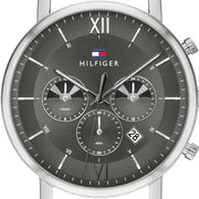  Shop Authentic Tommy Hilfiger Evan Grey Dial Silver Mesh Bracelet Watch for Men - 1710396 - Luxxuri
