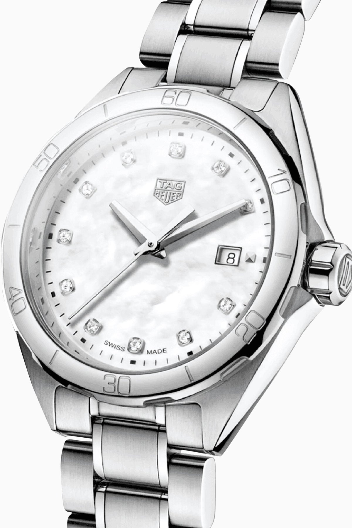  Shop Authentic Tag Heuer Formula 1 White Mother of Pearl Dial Silver Steel Strap Watch for Women - WBJ1319.BA0666 - Luxxuri