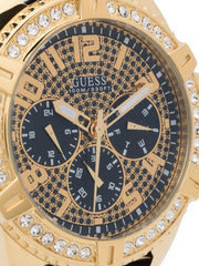  Shop Authentic Guess Frontier Crystals Black Dial Black Silicone Strap Watch For Men - W1132G1 - Luxxuri