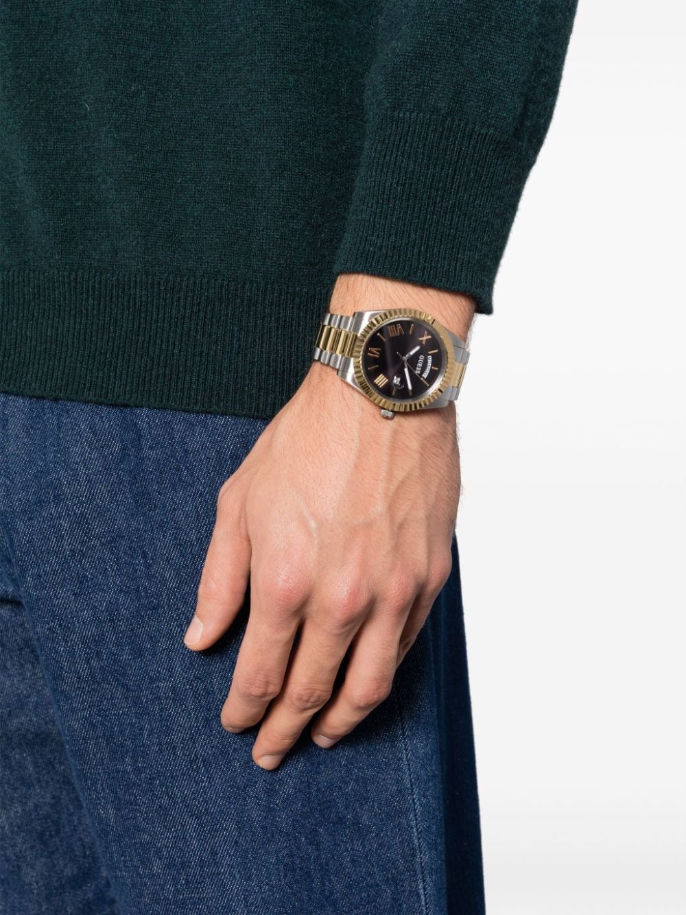  Shop Authentic Guess Connoisseur Black Dial Two Tone Steel Strap Watch for Men - GW0265G5 - Luxxuri