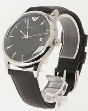  Shop Authentic Emporio Armani Lambda Classic Quartz Black Dial Black Leather Strap Watch For Men - AR11020 - Luxxuri
