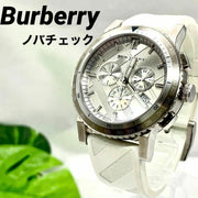  Shop Authentic Burberry The City Chronograph Silver Dial White Rubber Strap Watch for Men - BU9810 - Luxxuri
