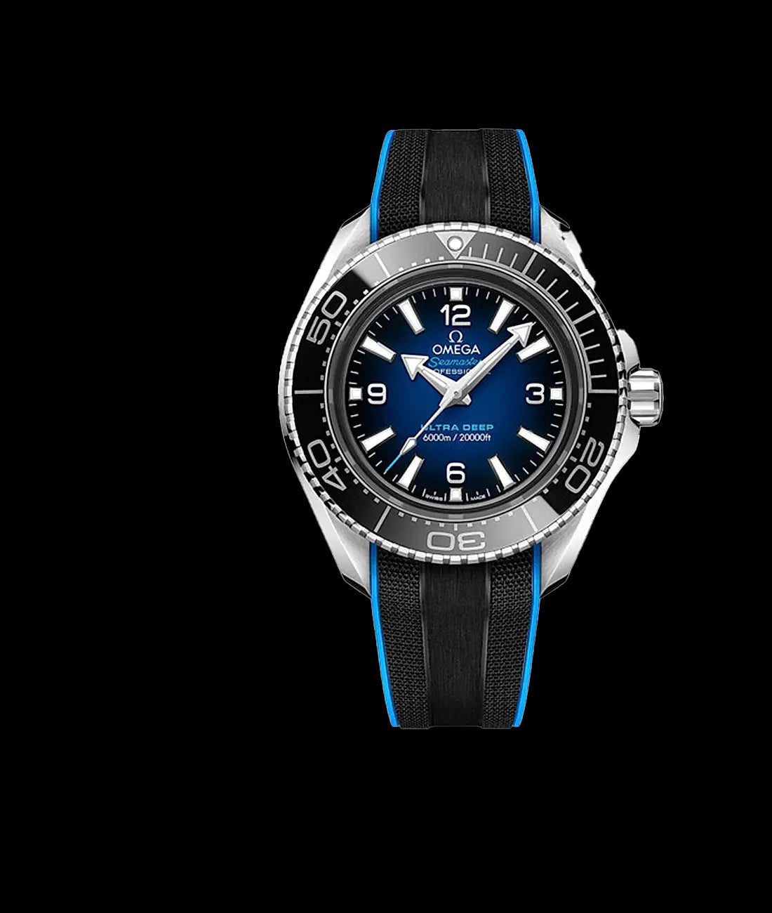  Shop Authentic Omega Planet Ocean 6000M Co Axial Master Chronometer 45.5mm Blue Dial Black Rubber Strap Watch for Men - 21532462103001 - Luxxuri
