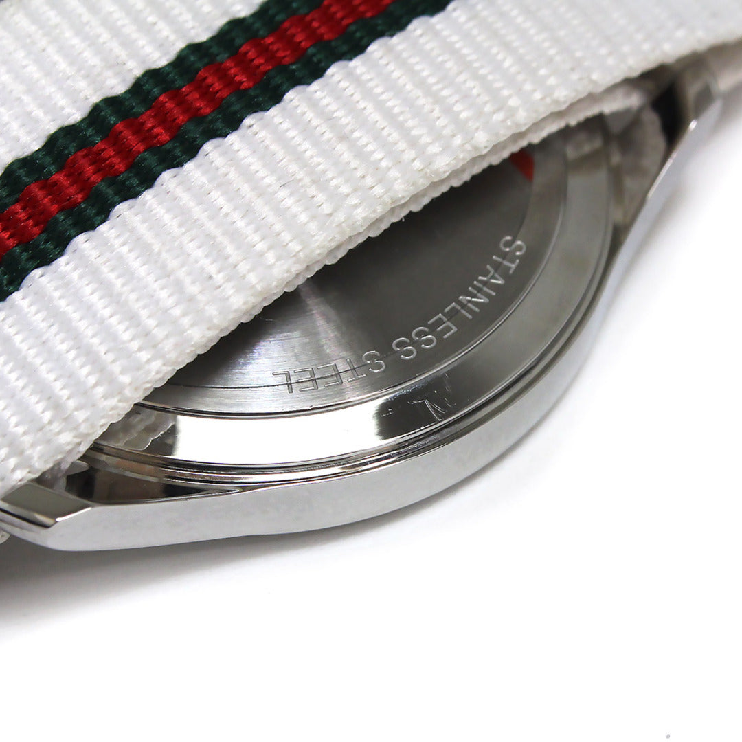  Shop Authentic Gucci G Timeless Quartz White DIal White NATO Strap Watch For Men - YA126322 - Luxxuri