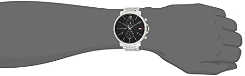  Shop Authentic Tommy Hilfiger Daniel Black Dial Silver Steel Strap Watch for Men - 1710413 - Luxxuri