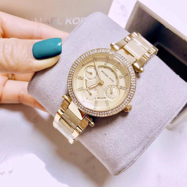  Shop Authentic Michael Kors Parker Gold DIal Gold Steel Strap Watch for Women - MK5842 - Luxxuri