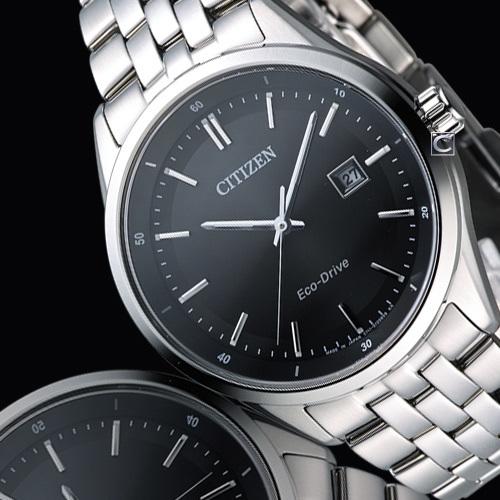  Shop Authentic Citizen Eco Drive Black Dial Silver Steel Strap Watch For Men - BM7250-56E - Luxxuri