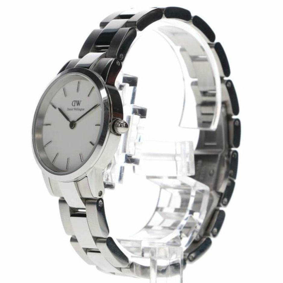  Shop Authentic Daniel Wellington Iconic Link White Dial Silver Steel Strap Watch For Women - DW00100207 - Luxxuri