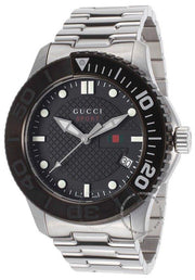  Shop Authentic Gucci G Timeless Black Dial Silver Steel Strap Watch For Men - YA126249 - Luxxuri