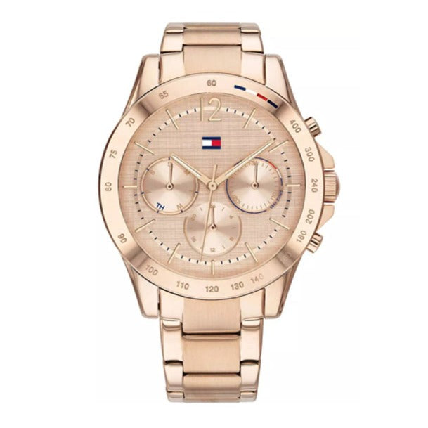  Shop Authentic Tommy Hilfiger Haven Chronograph Rose Gold Dial Rose Gold Steel Strap Watch For Women - 1782197 - Luxxuri