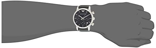  Shop Authentic Emporio Armani Luigi Chronograph Quartz Grey Dial Grey Leather Strap Watch For Men - AR1735 - Luxxuri