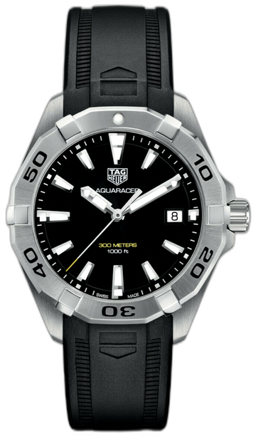  Shop Authentic Tag Heuer Aquaracer Quartz Black Dial Black Rubber Strap Watch for Men -  WBD1110.FT8021 - Luxxuri