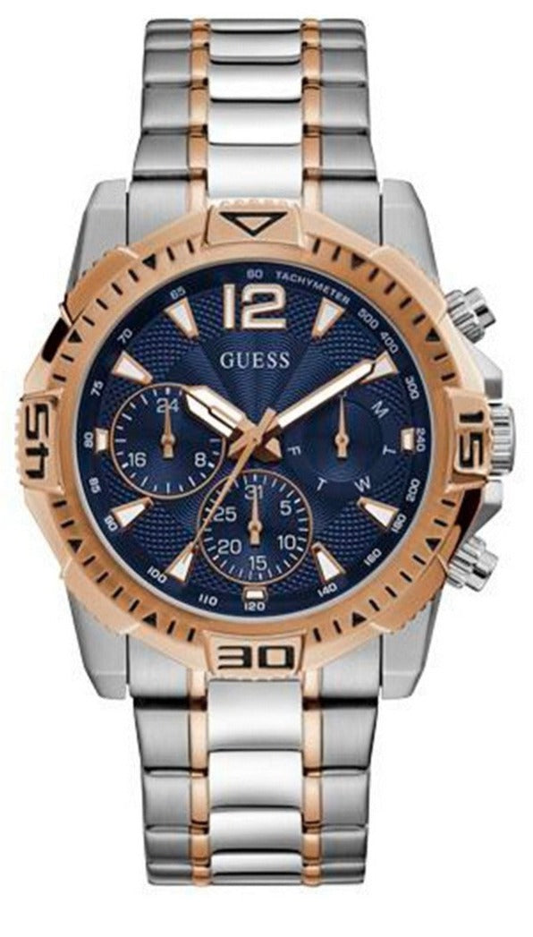  Shop Authentic Guess Commander Chronograph Blue Dial Two Tone Steel Strap Watch for Men - GW0056G5 - Luxxuri