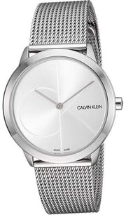  Shop Authentic Calvin Klein Minimal Silver Dial Silver Mesh Bracelet Watch for Women - K3M2212Z - Luxxuri