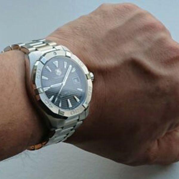  Shop Authentic Tag Heuer Aquaracer Automatic Black Dial Silver Steel Strap Watch for Men - WAY2110.BA0928 - Luxxuri