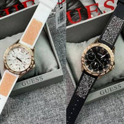  Shop Authentic Guess Swirl Quartz Silver Dial White Rubber Strap Watch For Women - W1096l2 - Luxxuri
