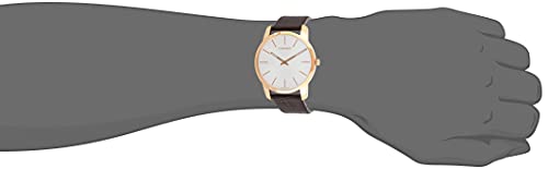  Shop Authentic Calvin Klein City White Dial Brown Leather Strap Watch for Men - K2G21629 - Luxxuri