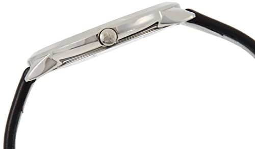  Shop Authentic Calvin Klein Minimal Silver Dial Black Leather Strap Watch for Men - K3M211CY - Luxxuri