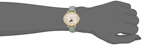  Shop Authentic Fossil Jacqueline Analog Moonphase Mother of Pearl White Dial Green Leather Strap Watch for Women - ES5168 - Luxxuri