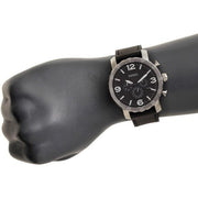  Shop Authentic Fossil Nate Chronograph Black Dial Black Leather Strap Watch for Men - JR1436 - Luxxuri