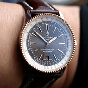 Shop Authentic Breitling Navitimer 1 Automatic 41mm Brown Dial Brown Leather Strap Mens Watch - U17326211M1P2 - Luxxuri
