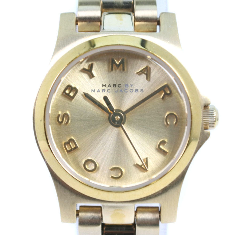  Shop Authentic Marc Jacobs Henry Dinky Gold Dial Gold Steel Strap Watch for Women - MBM3199 - Luxxuri