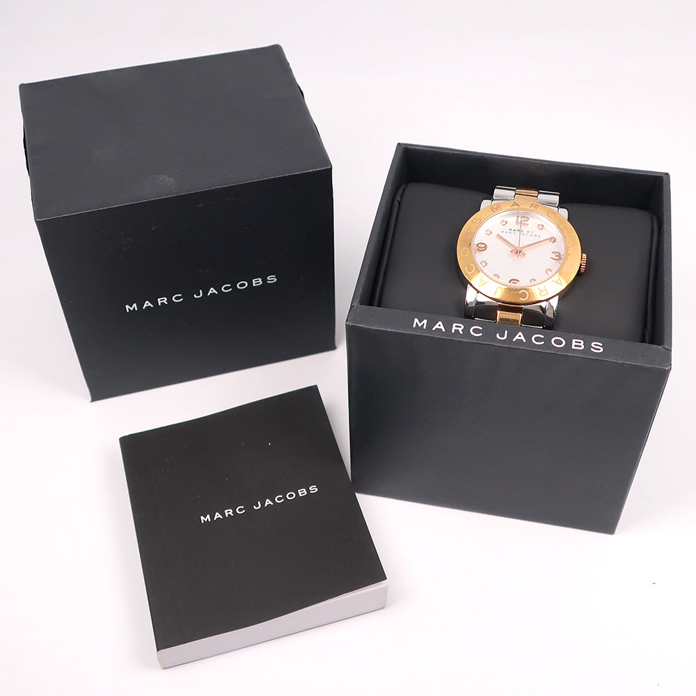  Shop Authentic Marc Jacobs Amy Silver Dial Two Tone Steel Strap Watch for Women - MBM3194 - Luxxuri