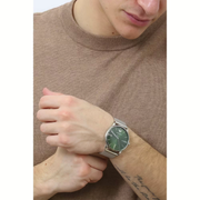  Shop Authentic Emporio Armani Minimalist Quartz Green Dial Silver Mesh Bracelet Watch For Men - AR11578 - Luxxuri