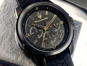  Shop Authentic Maserati Successo Black Dial Black Rubber Strap Watch For Men - R8871621011 - Luxxuri