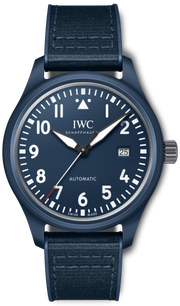  Shop Authentic IWC Pilot’s Watch Automatic "Laureus Sport for Good" Edition Blue Dial Blue Nylon Strap Watch for Men - IW328101 - Luxxuri