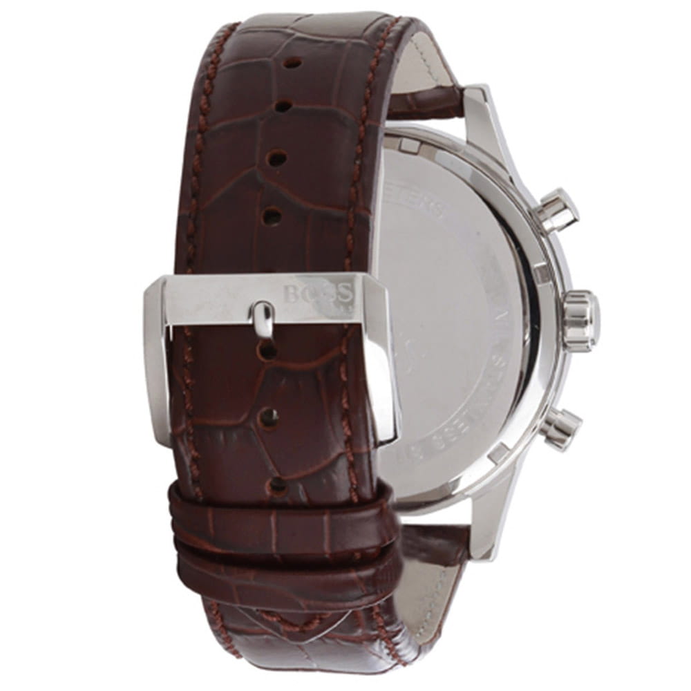  Shop Authentic Hugo Boss Aeroliner Chronograph Quartz Grey Dial Brown Leather Strap Watch For Men - HB1512570 - Luxxuri