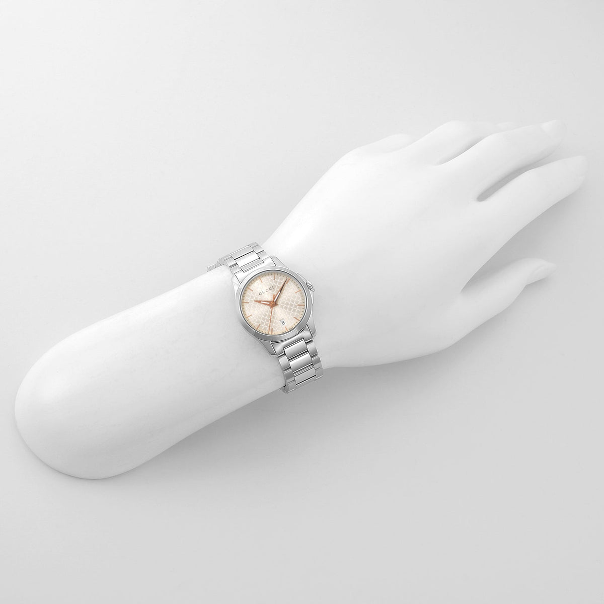  Shop Authentic Gucci G Timeless Quartz Champagne Dial 27mm Watch For Women - YA126593 - Luxxuri