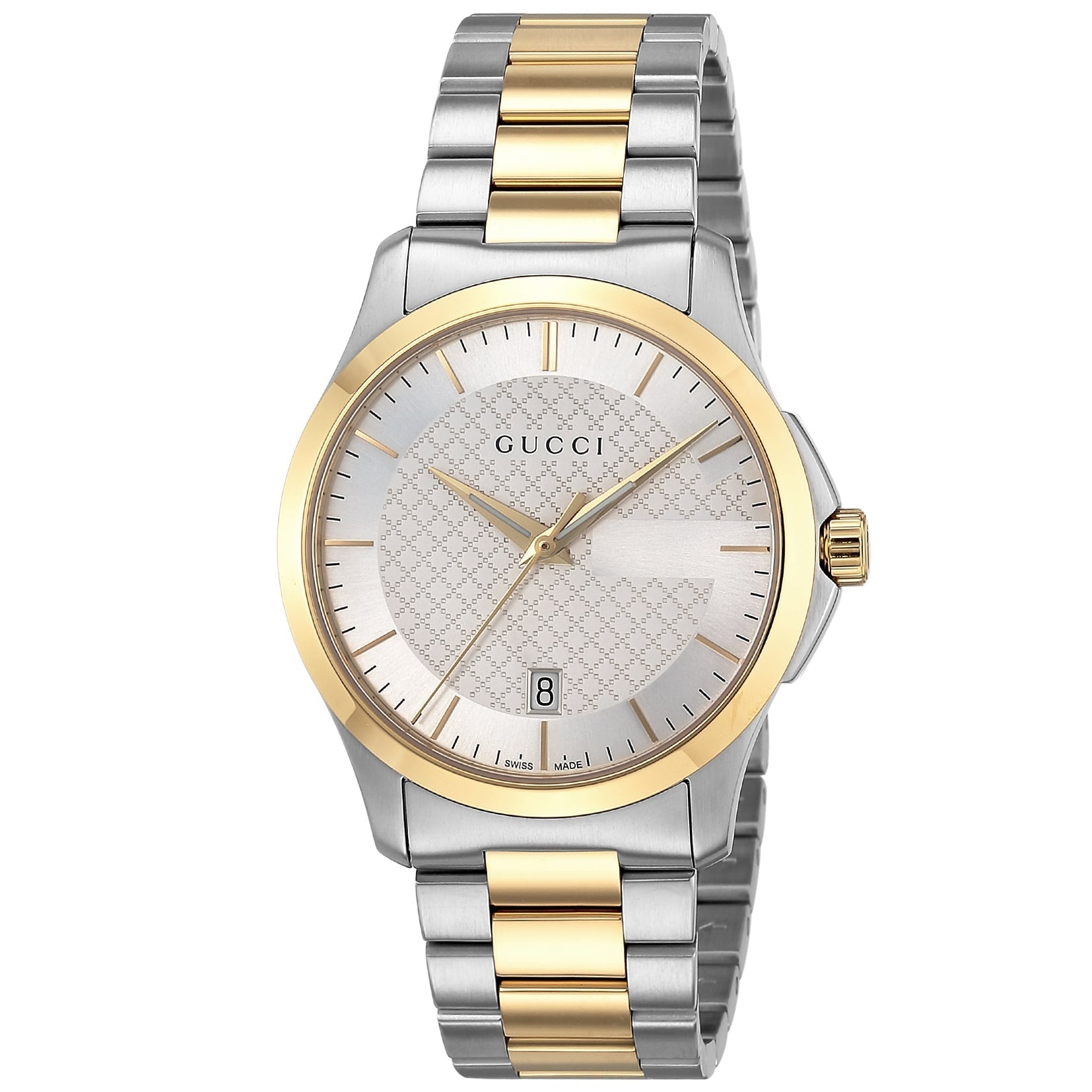  Shop Authentic Gucci G Timeless Silver Dial Two Tone Steel Strap Watch For Men - YA126474 - Luxxuri