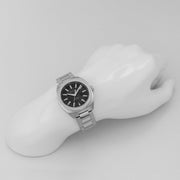  Shop Authentic Gucci GG2570 Quartz Black Dial Silver Steel Strap Watch For Men - YA142301 - Luxxuri