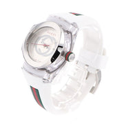  Shop Authentic Gucci Sync Quartz White Dial White Rubber Strap Unisex Watch - YA137302 - Luxxuri