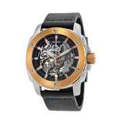  Shop Authentic Fossil Modern Machine Automatic Skeleton Dial Black Leather Strap Watch for Men - ME3082 - Luxxuri