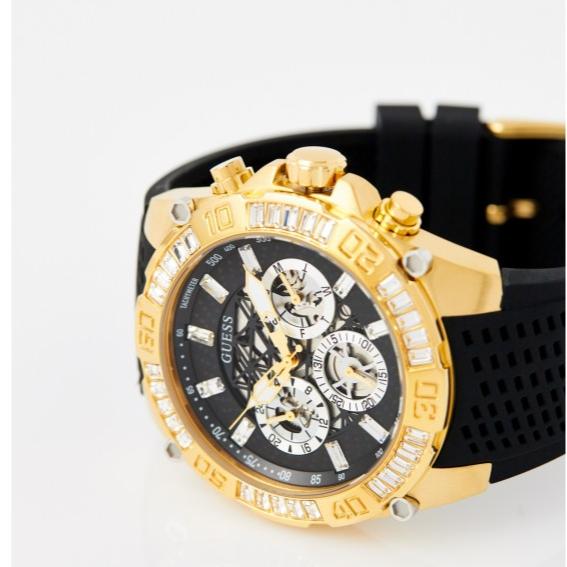  Shop Authentic Guess Trophy Multifunction Black Dial Black Rubber Strap Watch for Men - GW0333G2 - Luxxuri