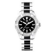  Shop Authentic Tag Heuer Aquaracer Quartz Diamonds Black Dial Two Tone Steel Strap Watch for Men - WAY131E.BA0913 - Luxxuri