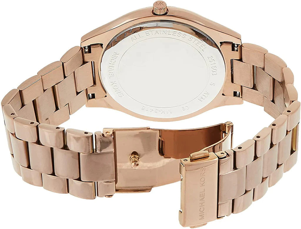  Shop Authentic Michael Kors Runway Quartz Brown Dial Brown Steel Strap Watch For Women - MK3418 - Luxxuri