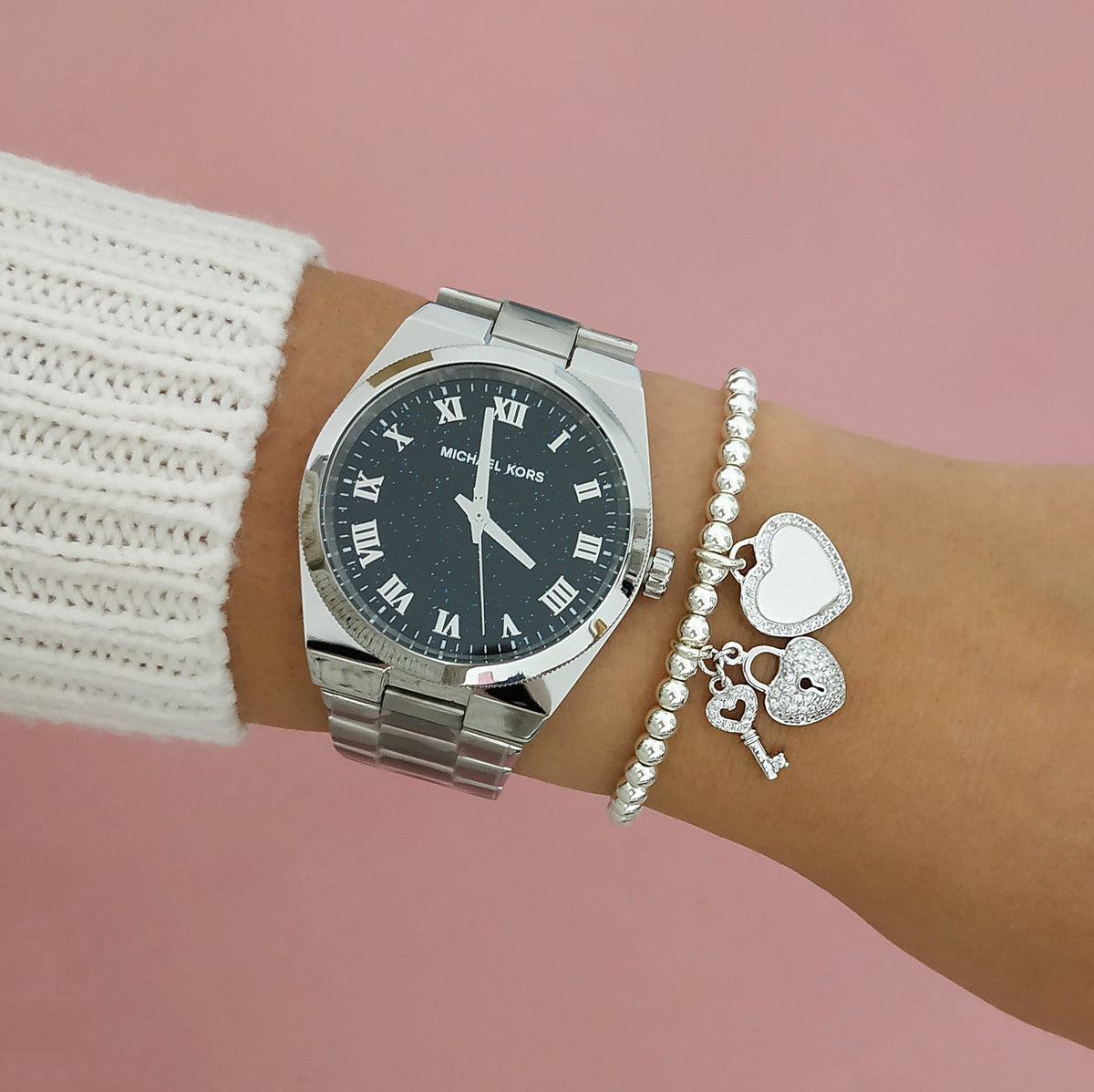  Shop Authentic Michael Kors Channing Midnight Blue Dial Silver Steel Strap Watch for Women - MK6113 - Luxxuri